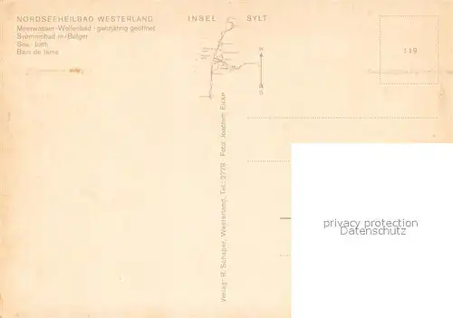 AK / Ansichtskarte Westerland_Sylt Meerwasser Wellenbad Westerland_Sylt