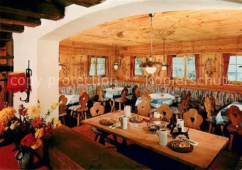 AK / Ansichtskarte Zell_Allgaeu Burghotel Baeren Bauernstube Zell Allgaeu
