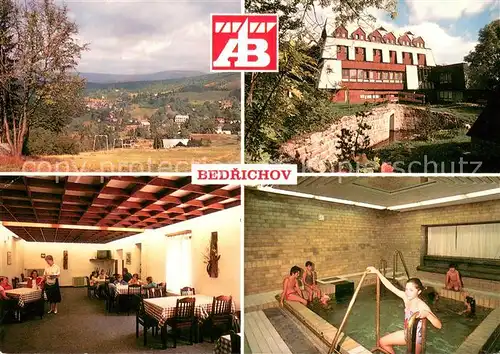 AK / Ansichtskarte Bedrichov_Friedrichswald Rekreacni stredisko Armabeton Praha Gastraum Hallenbad 