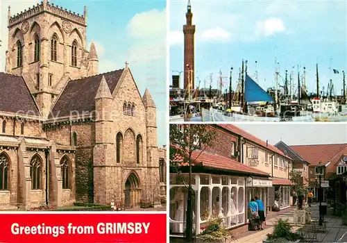 AK / Ansichtskarte Grimsby Hafen Parish Church Abbeygate Centre Grimsby