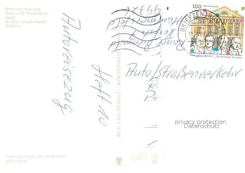 AK / Ansichtskarte Annaberg Buchholz_Erzgebirge Stadtansicht St Annenkirche Markt Friedrich Engels Strasse Poehlberg Annaberg Buchholz