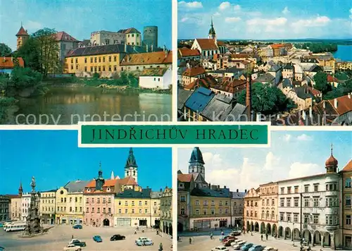 AK / Ansichtskarte Jindrichuv_Hradec Teilansichten Panorama Jindrichuv Hradec