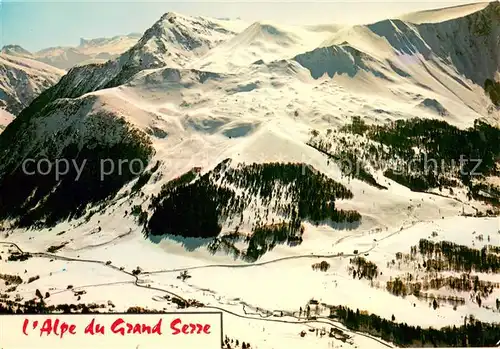 AK / Ansichtskarte Le_Grand Serre Vue generale aerienne et les pistes Auf fond le Thabor Le_Grand Serre