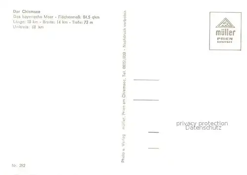 AK / Ansichtskarte Chiemsee Panoramakarte Chiemsee