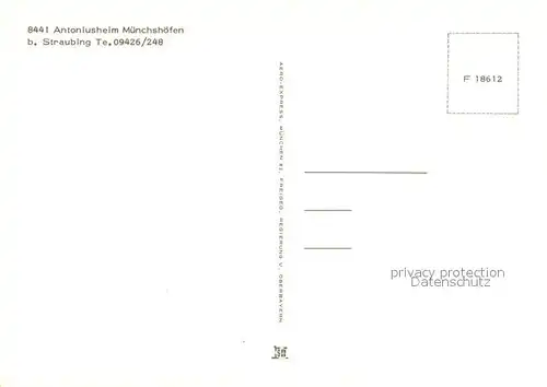 AK / Ansichtskarte Muenchshoefen_Oberschneiding Antoniusheim Muenchshoefen Fliegeraufnahme 