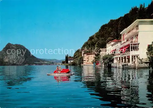 AK / Ansichtskarte Castagnola_Lago_di_Lugano Fischers Seehotel Albergo Ristorante Boccalino au Lac San Domenico 
