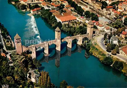 AK / Ansichtskarte Cahors_en_Quercy Pont Valentre XIVe siecle Vallee du Lot vue aerienne Cahors_en_Quercy