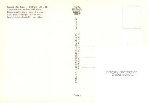 AK / Ansichtskarte Cervo Veduta dal mare Cervo