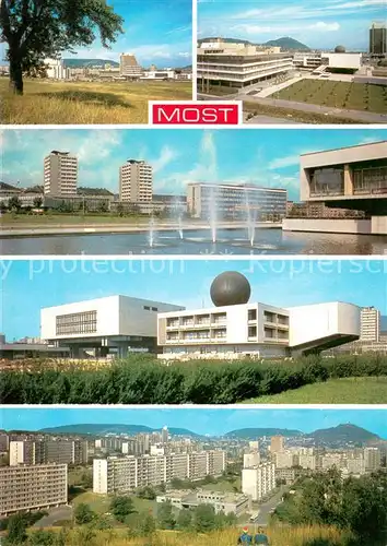 AK / Ansichtskarte Most_Tschechien Okresni mesto rozsahle hnedouhelne panve Stare historicke mesto ustupuje tezbe a soucasne vyrusta mesto nove Most_Tschechien