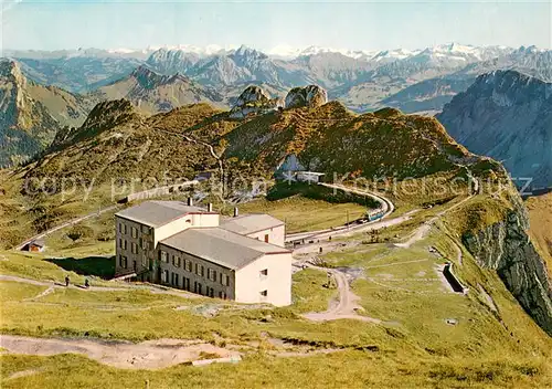 AK / Ansichtskarte Rochers_de_Naye Grand Hotel des Rochers Vue aerienne sur les Alpes bernoises Rochers_de_Naye