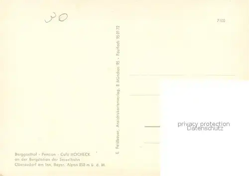 AK / Ansichtskarte Oberaudorf Berggasthof Hocheck Terrasse Oberaudorf