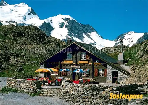 AK / Ansichtskarte Sustenpass Restaurant Sustenpasshoehe Hotel Steingletscher Alpen Sustenpass