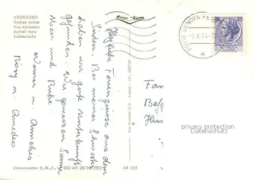 AK / Ansichtskarte Arenzano Veduta aerea Arenzano