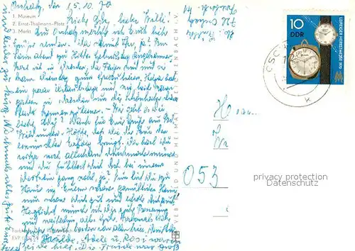 AK / Ansichtskarte Oschatz Museum Turm Ernst Thaelmann Platz Markt Kirche Oschatz