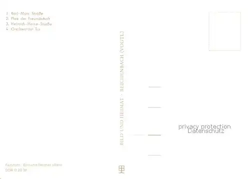 AK / Ansichtskarte Grimmen Karl Marx Strasse Platz der Freundschaft Heinrich Heine Strasse Greifswalder Tor Grimmen