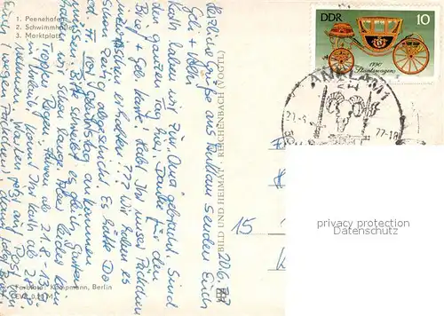 AK / Ansichtskarte Anklam Peenehafen Schwimmhalle Marktplatz Anklam