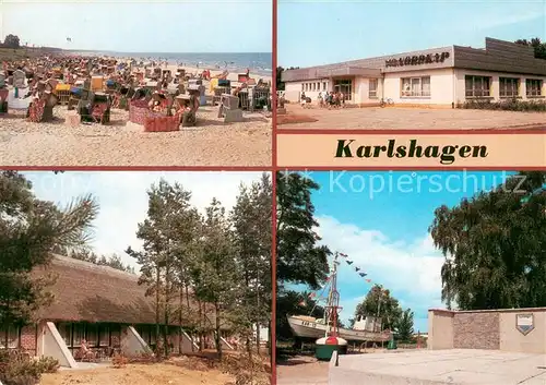 AK / Ansichtskarte Karlshagen Strand HO Gaststaette Nordkap Ferienheim Traditionsschiff Freilichtbuehne Karlshagen