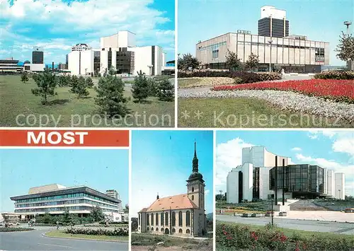 AK / Ansichtskarte Most_Tschechien Teilansichten Moderne Architektur Kirche Most_Tschechien