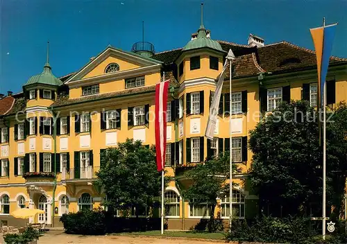 AK / Ansichtskarte Gars_Kamp Bio Trainings Hotel Dungl Zentrum Flaggen Gars_Kamp