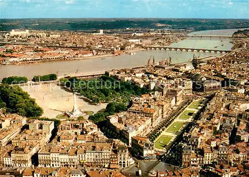 AK / Ansichtskarte Bordeaux Allees de Tourny Grand Theatre Place des Quinconces vue aerienne Bordeaux