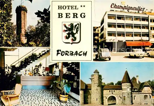AK / Ansichtskarte Forbach_Lothringen Hotel Berg Tour Forbach Lothringen