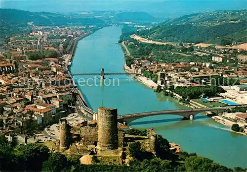 AK / Ansichtskarte Vienne_sur_le_Rhone Ruines de la Batie Sainte Colombe vue aerienne Vienne_sur_le_Rhone