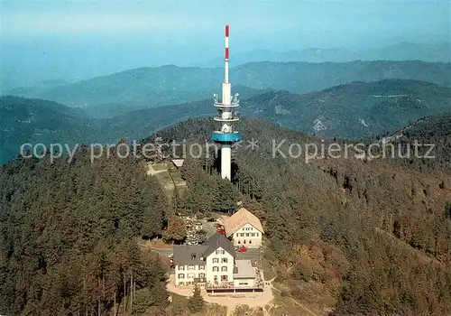 AK / Ansichtskarte Badenweiler Hotel Berghaus Hochblauen Sender Schwarzwald Fliegeraufnahme Badenweiler