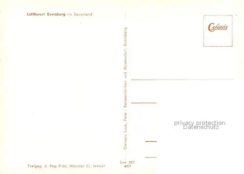 AK / Ansichtskarte Eversberg Luftkurort Fliegeraufnahme Eversberg