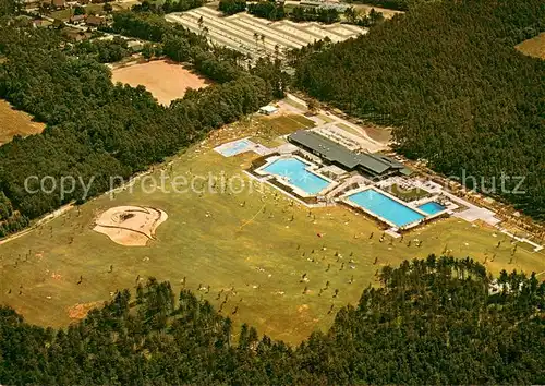AK / Ansichtskarte Walbeck_Rheinland Haus Roettgen Freibad Fliegeraufnahme Walbeck_Rheinland