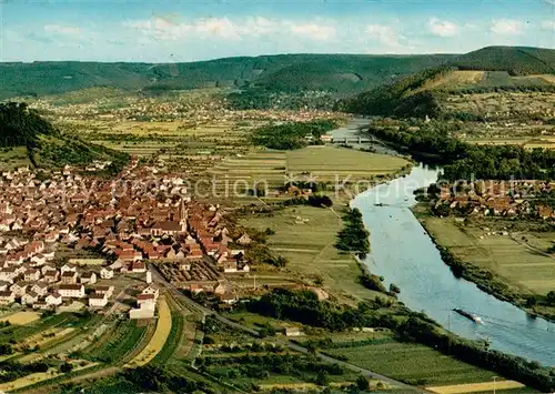 AK / Ansichtskarte Miltenberg_Main mit Grossheubach und Kloster Engelberg Fliegeraufnahme Miltenberg Main