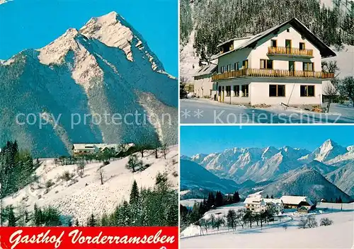 AK / Ansichtskarte Vorderstoder Gasthof Pension Vorderramseben Bergwelt im Winter Vorderstoder