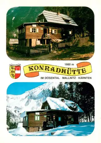 AK / Ansichtskarte Mallnitz_Kaernten Konradhuette im Doesental im Sommer und im Winter Mallnitz Kaernten