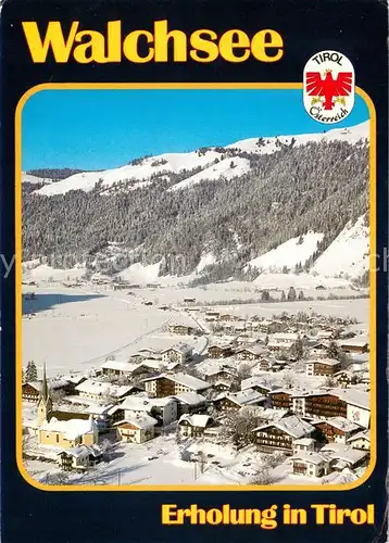 AK / Ansichtskarte Walchsee_Tirol Winter  und Sommererholungsort Fliegeraufnahme Walchsee Tirol