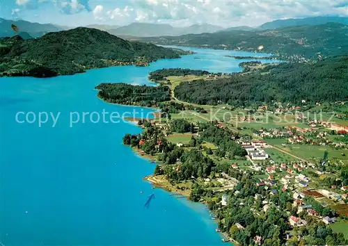 AK / Ansichtskarte Krumpendorf_Woerthersee Alpenseebad Fliegeraufnahme Krumpendorf Woerthersee