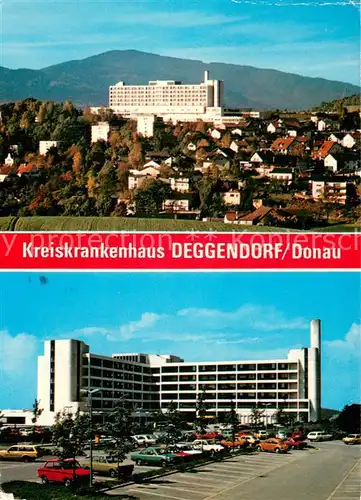 AK / Ansichtskarte Deggendorf_Donau Ortsansicht mit Kreiskrankenhaus Deggendorf Donau