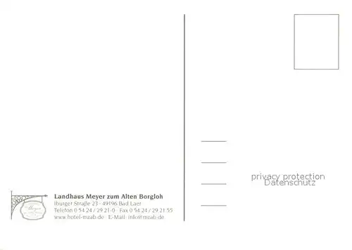 AK / Ansichtskarte Bad_Laer Hotel Landhaus Meyer zum Alten Borgloh Aquarell Bad_Laer