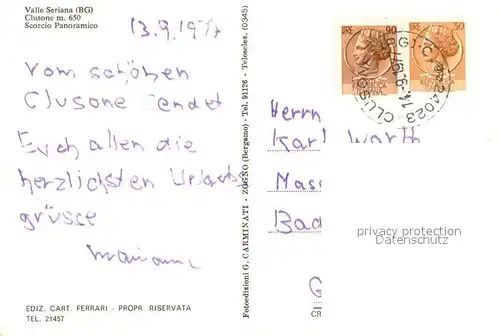 AK / Ansichtskarte Clusone Scorcio panoramico Clusone