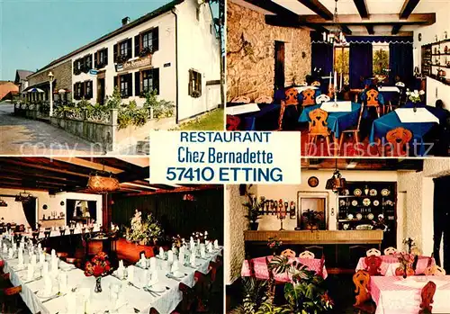 AK / Ansichtskarte Etting_Moselle Restaurant Chez Bernadette Gastraeume Bar Etting_Moselle