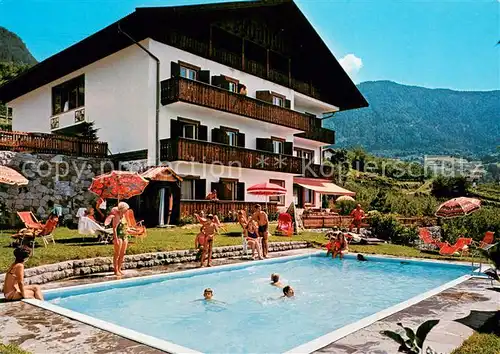 AK / Ansichtskarte Schenna_Meran Pension Lagrein Pool Schenna Meran