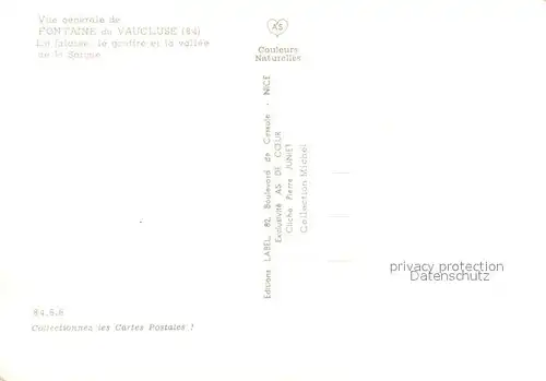 AK / Ansichtskarte Fontaine de Vaucluse La falaise le gouffre et la valle de la Sorgue Vue aerienne Fontaine de Vaucluse