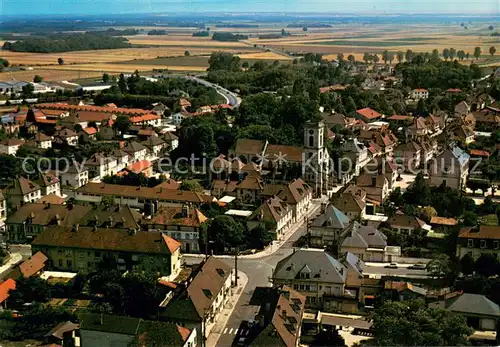 AK / Ansichtskarte Brienne le Chateau Vue aerienne du centre de la ville et de l eglise Brienne le Chateau