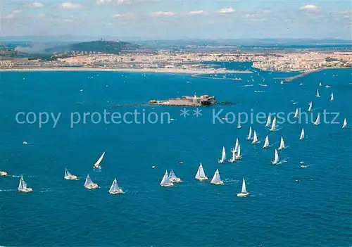 AK / Ansichtskarte Cap d_Agde Vue aerienne Regate et le Fort Brescou Cap d_Agde