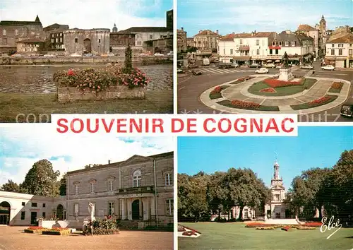 AK / Ansichtskarte Cognac_Charente Place Francois I Porte Saint Jacques Jardin de lHotel de Ville Le Musee 