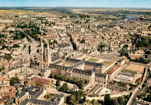 AK / Ansichtskarte Caen Vue generale aerienne de lAbbaye aux Hommes Caen