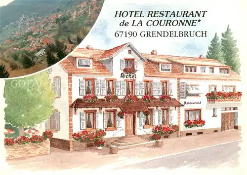 AK / Ansichtskarte Grendelbruch_Bas_Rhin_Alsace Hotel Restaurant de La Couronne Grendelbruch_Bas