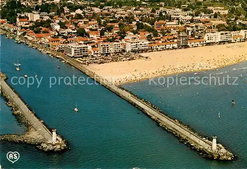 AK / Ansichtskarte Grau_d_Agde_Le Vue panoramique aerienne et lembouchure de l Herault Grau_d_Agde_Le