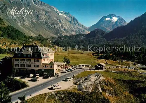 AK / Ansichtskarte Maloja_GR Hotel Maloja Kulm mit Piz del Forno Maloja_GR