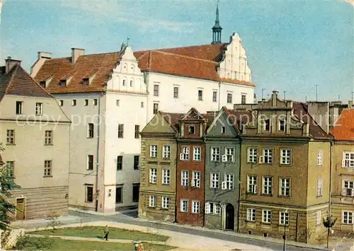 AK / Ansichtskarte Poznan_Posen Fragment placu Kolegiackiego w glebi odbudowany palac Gorkow Poznan Posen