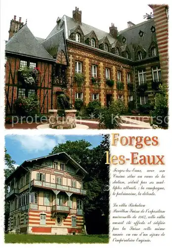AK / Ansichtskarte Forges les Eaux Mairie cote parc Villa Richelieu Forges les Eaux