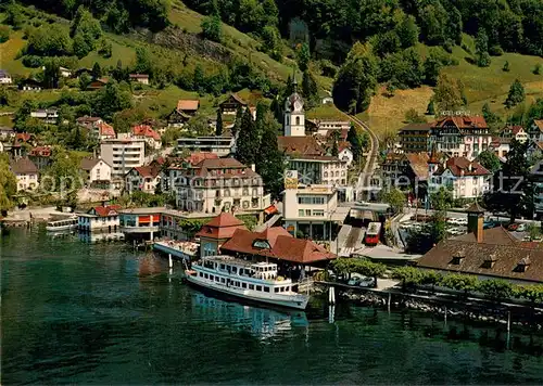 AK / Ansichtskarte Vitznau_Vierwaldstaettersee Fliegeraufnahme Vitznau